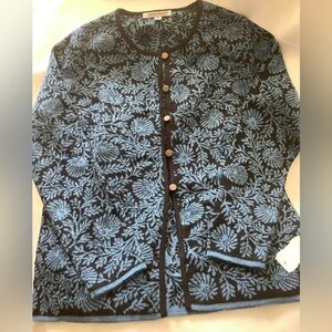 Northstyle Peru alpaca long cardigan floral size m